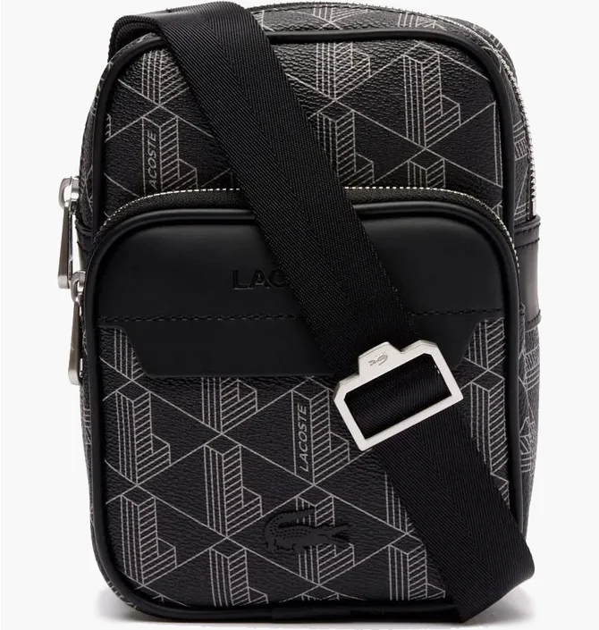 Сумка мужская Lacoste Monogram Grey NH4409LX-H45