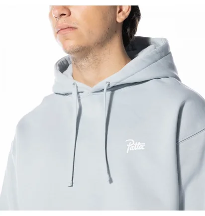 Худи мужское Patta Basic Hooded Sweater Light Blue POC-BC23-HS-021