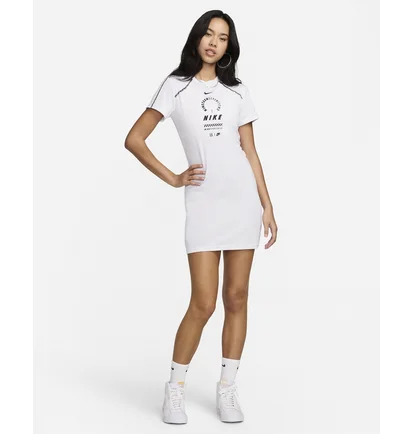 Платье женское Nike Sportswear Short-Sleeve Dress White HF5955-100