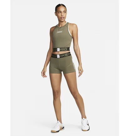 Топ женский Nike Pro Dri-Fit Graphic Crop Tank Olive Dq5593-222