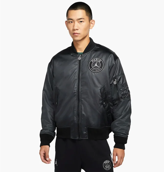 Куртка мужская Air Jordan Ma-1 Paris Saint-Germain Bomber Jacket Black Db6492-010