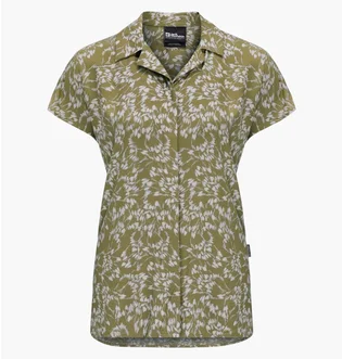 Рубашка женская Jack Wolfskin Sommerwiese Olive 1404051-8775