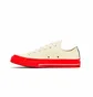 Кеды унисекс Comme des Garcons Play X Chuck 70 Low Shoes Egret/Red Beige A01796C