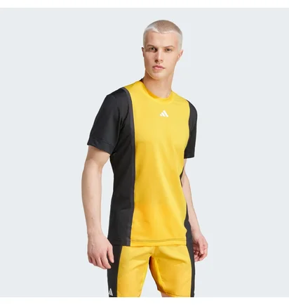 Футболка мужская Adidas Tennis Heat.Rdy Pro Freelift 3D Rib T-Shirt Yellow/Black IS8972