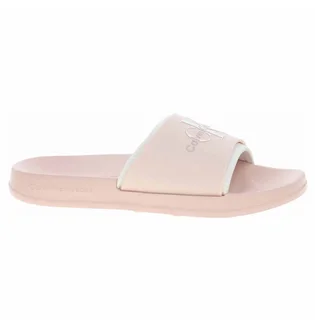 Тапочки женские Calvin Klein Logo Sliders Beige YW0YW00585TLL