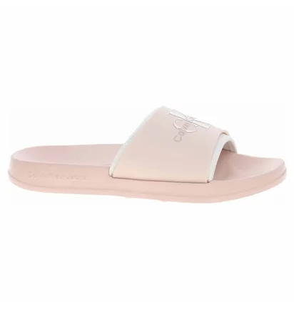 Тапочки женские Calvin Klein Logo Sliders Beige YW0YW00585TLL