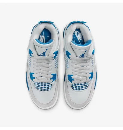 Кроссовки детские Air Jordan 4 Retro Military Blue White HF4281-141