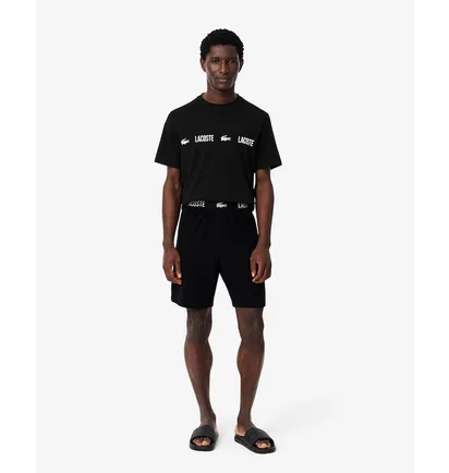 Шорты мужские Lacoste Repeat Waistband Shorts Black GH8303-00-031