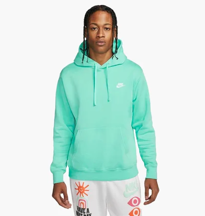 Худі чоловіче Nike Sportswear Club Fleece Pullover Hoodie Turquoise Bv2654-369