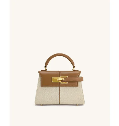 Сумка жіноча JW PEI Elise Top Handle Bag Brown/Beige BB2024BG86084JWP