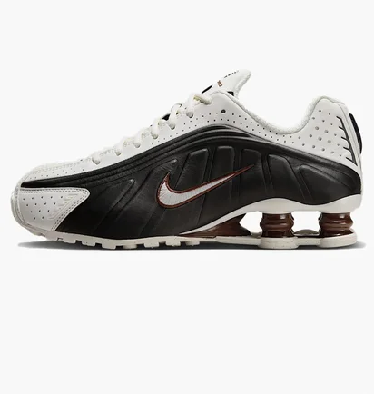 Кроссовки женские Nike Shox R4 Sail Fauna Brown White/Black AR3565-104