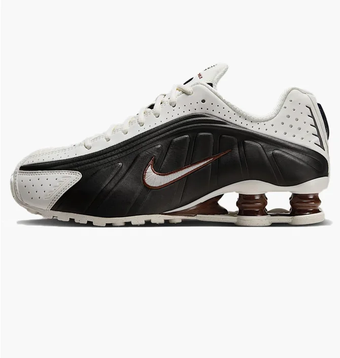 Кроссовки женские Nike Shox R4 Sail Fauna Brown White/Black AR3565-104