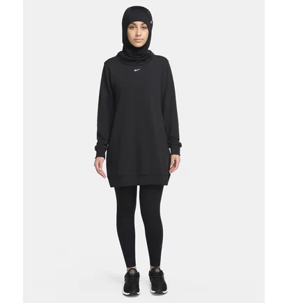 Кофта женская Nike Dri-Fit One Crew-Neck French Terry Tunic Black FJ9567-010