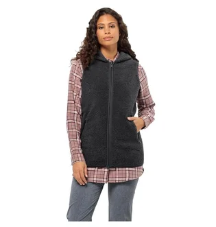 Жилетка жіноча Jack Wolfskin High Curl Long Vest Black 1711321-6000