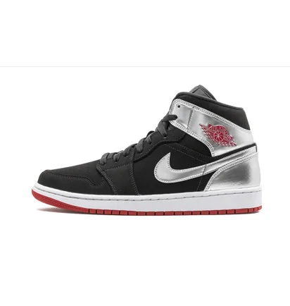 Кроссовки унисекс Air Jordan 1 Mid Black 554724-057