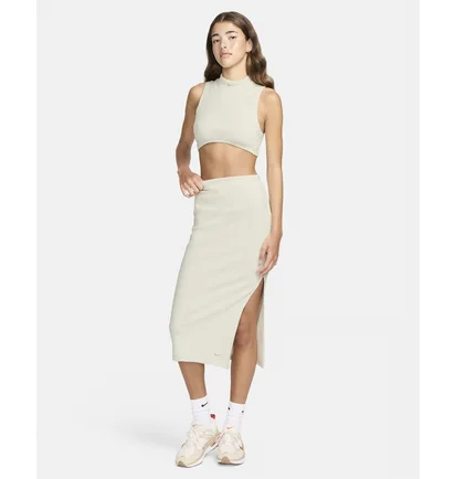 Спідниця жіноча Nike Sportswear Chill Knit Slim Ribbed Midi Skirt Beige FQ1636-104