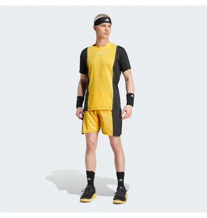 Футболка мужская Adidas Tennis Heat.Rdy Pro Freelift 3D Rib T-Shirt Yellow/Black IS8972
