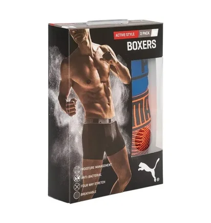 Трусы мужские Puma Active Blue/Orange (2 шт) 501010001-030
