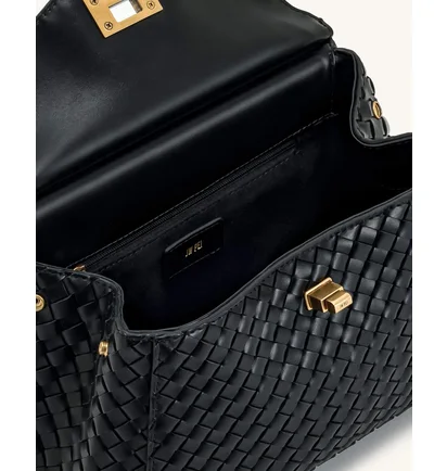 Сумка жіноча JW PEI Lucia Classic Top Handle Woven Bag Black BB2024BG108654JWP