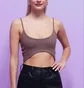 Майка женская Public Desire Bandage Skinny Strap Crop Top Brown 610316-0296