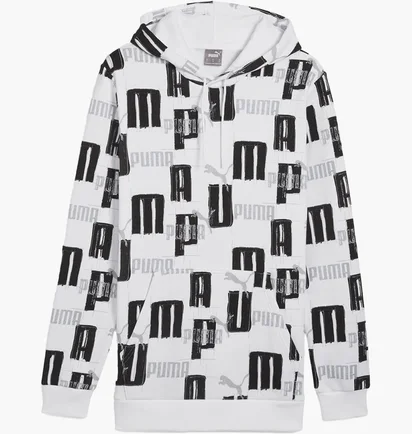 Худи мужское Puma Ess+ Logo Lab Aop Hoodie Fl White/Black 678983-02