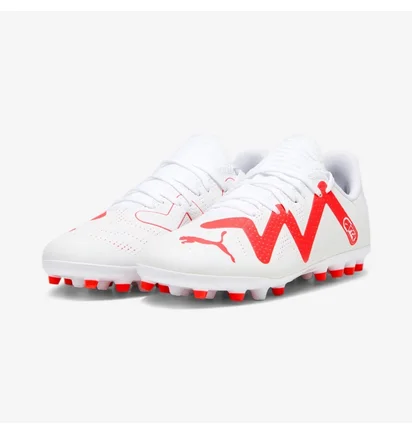 Бутсы унисекс Puma Future Play Mg Youth Football Boots White 107390-01
