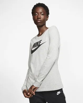 Лонгслив женский Nike Womens Long-Sleeve T-Shirt Grey Bv6171-063