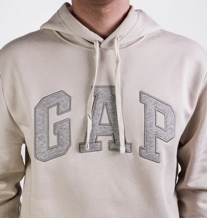 Худи мужское Gap Logo Hoodie Unbleached White 546844321
