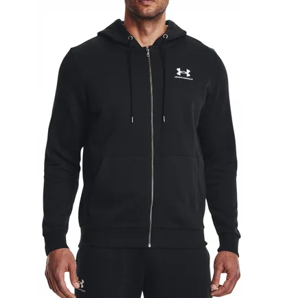 Толстовка мужская Under Armour Essential Fleece Fz Hood-Blk Black 1373881-001
