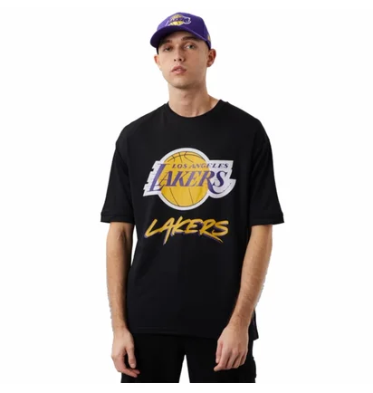 Футболка чоловіча NEW ERA Nba Los Angeles Lakers Script Mesh Black 60284737