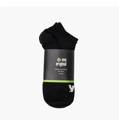 Шкарпетки унісекс yes, original (3 пари) Low Black 100000-128