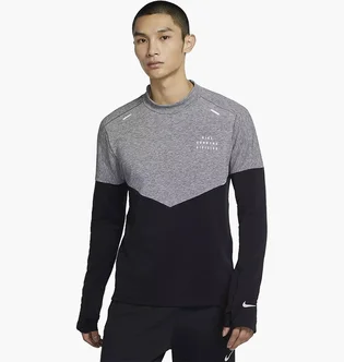 Лонгслив мужской Nike Therma Fit Run Division Sphere Grey/Black DV8110-010
