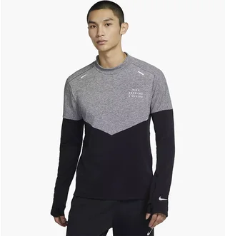 Лонгслив мужской Nike Therma Fit Run Division Sphere Grey/Black DV8110-010