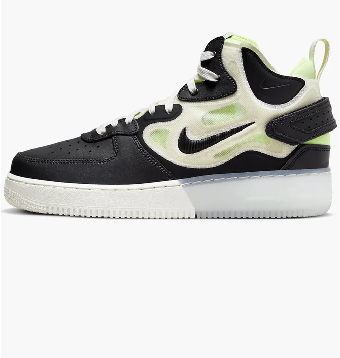 Кроссовки мужские Nike Air Force 1 Mid React Black Dq1872-100