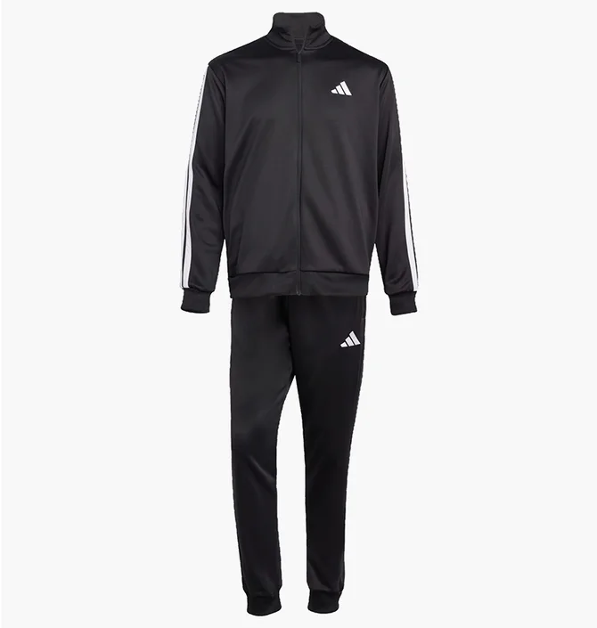 Спортивный костюм мужской Adidas Sportswear Basic 3-Stripes French Terry Black JC5375