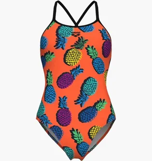 Купальник жіночий Arena Pineapples Tie Back Orange 010706-350
