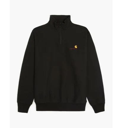 Світшот чоловічий Carhartt Wip American Script Half Zip Sweatshirt Black I027014-89XX