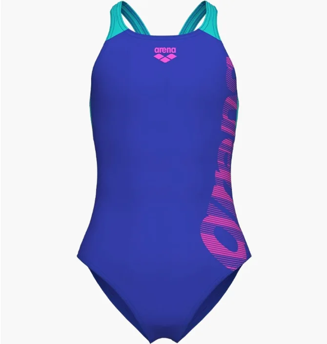 Купальник детский Arena Graphic Swimsuit V Back Blue 010407-880