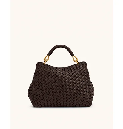 Сумка жіноча JW PEI Lucia Classic Top Handle Woven Bag Brown BB2025BG117724JWP
