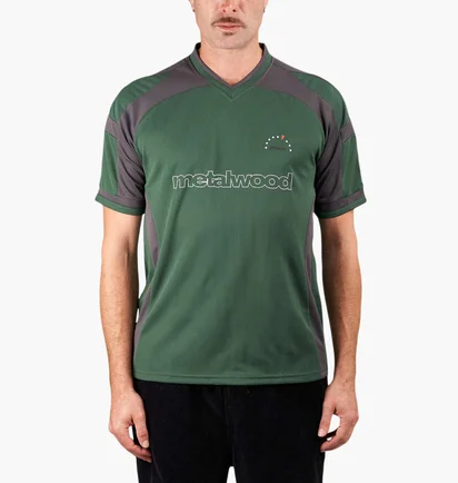 Футболка мужская Metalwood Studio Paneled Jersey Green MWS24-04-100-SPR-TAR