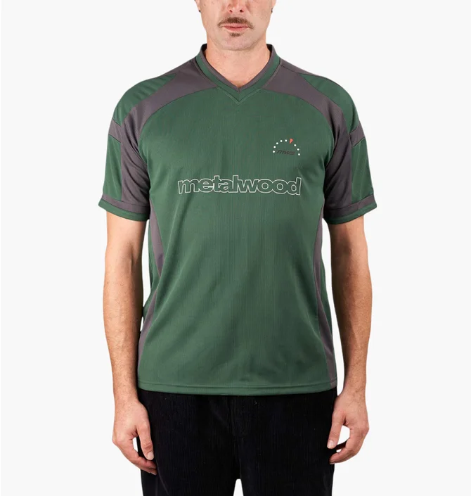 Футболка мужская Metalwood Studio Paneled Jersey Green MWS24-04-100-SPR-TAR
