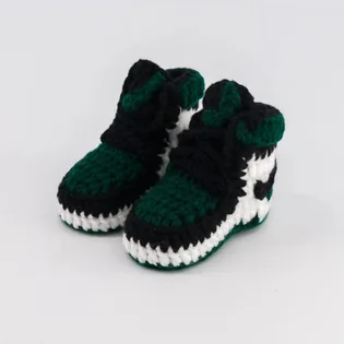 Пінетки дитячі Baby Sneakers Crochet Green AJ156