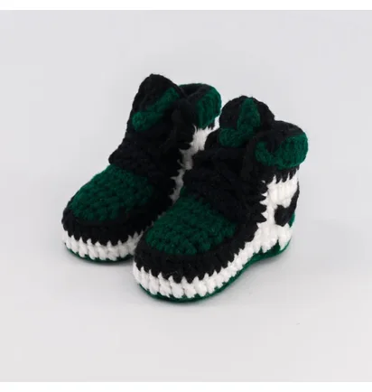 Пінетки дитячі Baby Sneakers Crochet Green AJ156