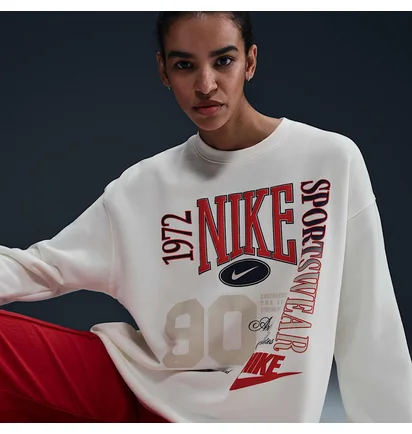 Світшот жіночий Nike WomenS Oversized Crew-Neck French Terry White HF9491-133