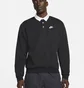 Кофта мужская Nike Club Fleece MenS Brushed-Back Long-Sleeve Polo Black DX0537-010