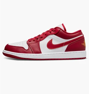Кроссовки мужские Air Jordan 1 Low White/Red 553558-607