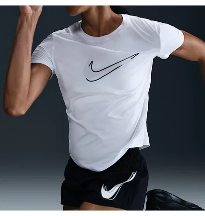 Футболка женская Nike One Swoosh Dri-Fit Short-Sleeve Running Top White HJ2204-100