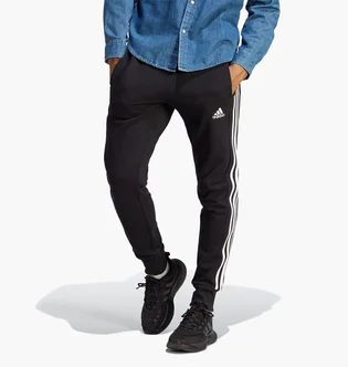Штаны мужские Adidas Essentials French Terry Tapered Cuff 3-Stripes Pants Black Ha4337