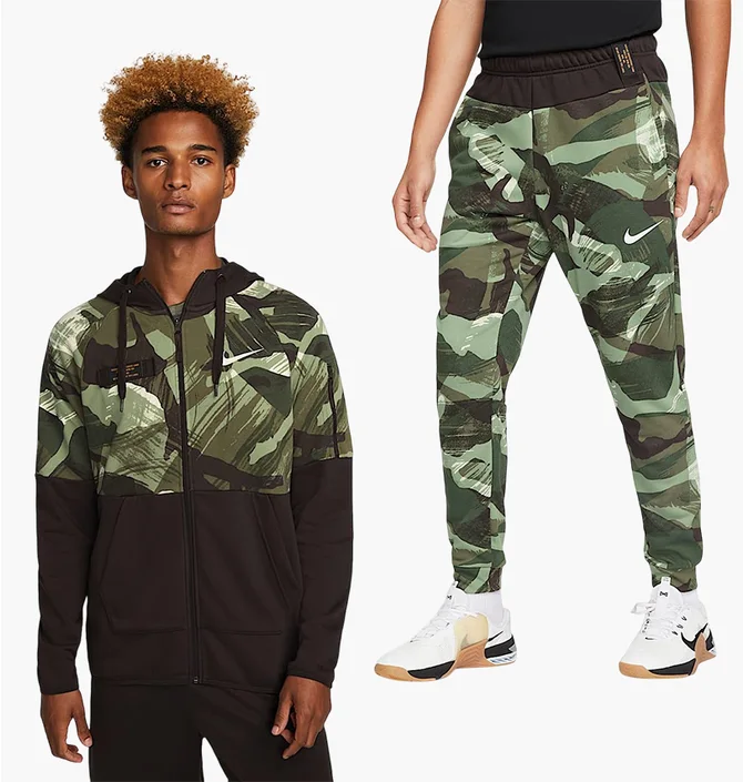 Спортивный костюм мужской Nike Dri-Fit Fleece Black/Green DQ4790-220__FB7081-220
