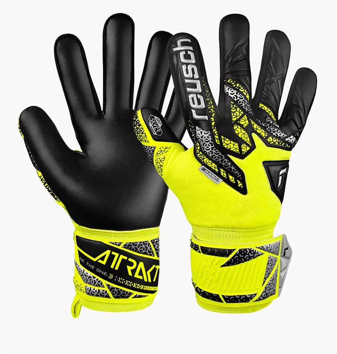 Рукавиці воротарські чоловічі Reusch Attrakt Silver Yellow/Black 5570215-2025